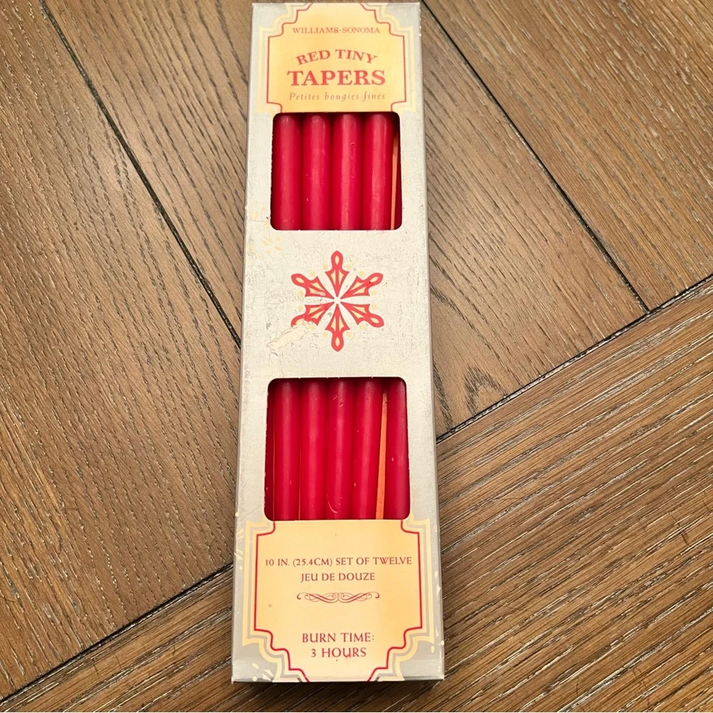NIB - Williams Sonoma Red tiny taper candles